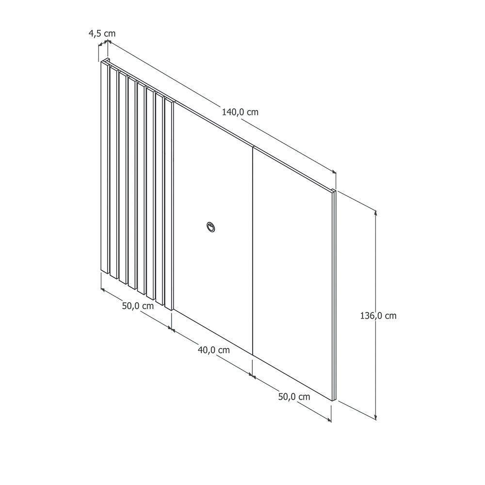 Painel Boto 1.4 Off White - Moveis Jb - 4