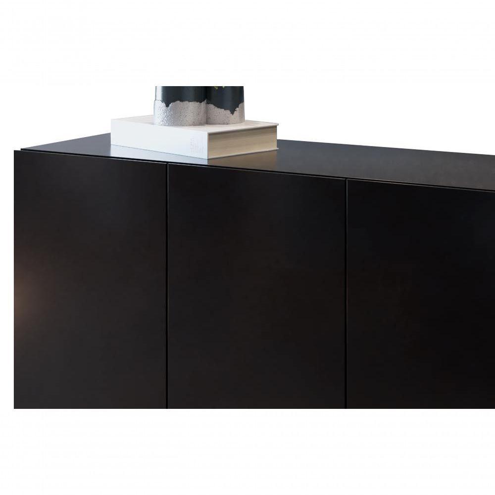 Buffet Aparador Ares 4 Portas Preto - Moveisaqui - 4
