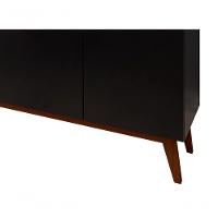 Buffet Aparador Ares 4 Portas Preto - Moveisaqui - 5