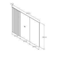Painel Boto 1.4 Off White Com Nature - Moveis Jb - 5