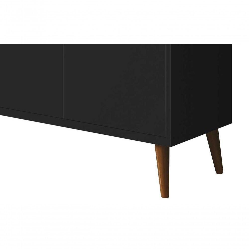 Buffet Aparador Retrô Clássico 4 Portas Preto - Moveisaqui - 4