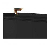 Buffet Aparador Retrô Clássico 4 Portas Preto - Moveisaqui - 3