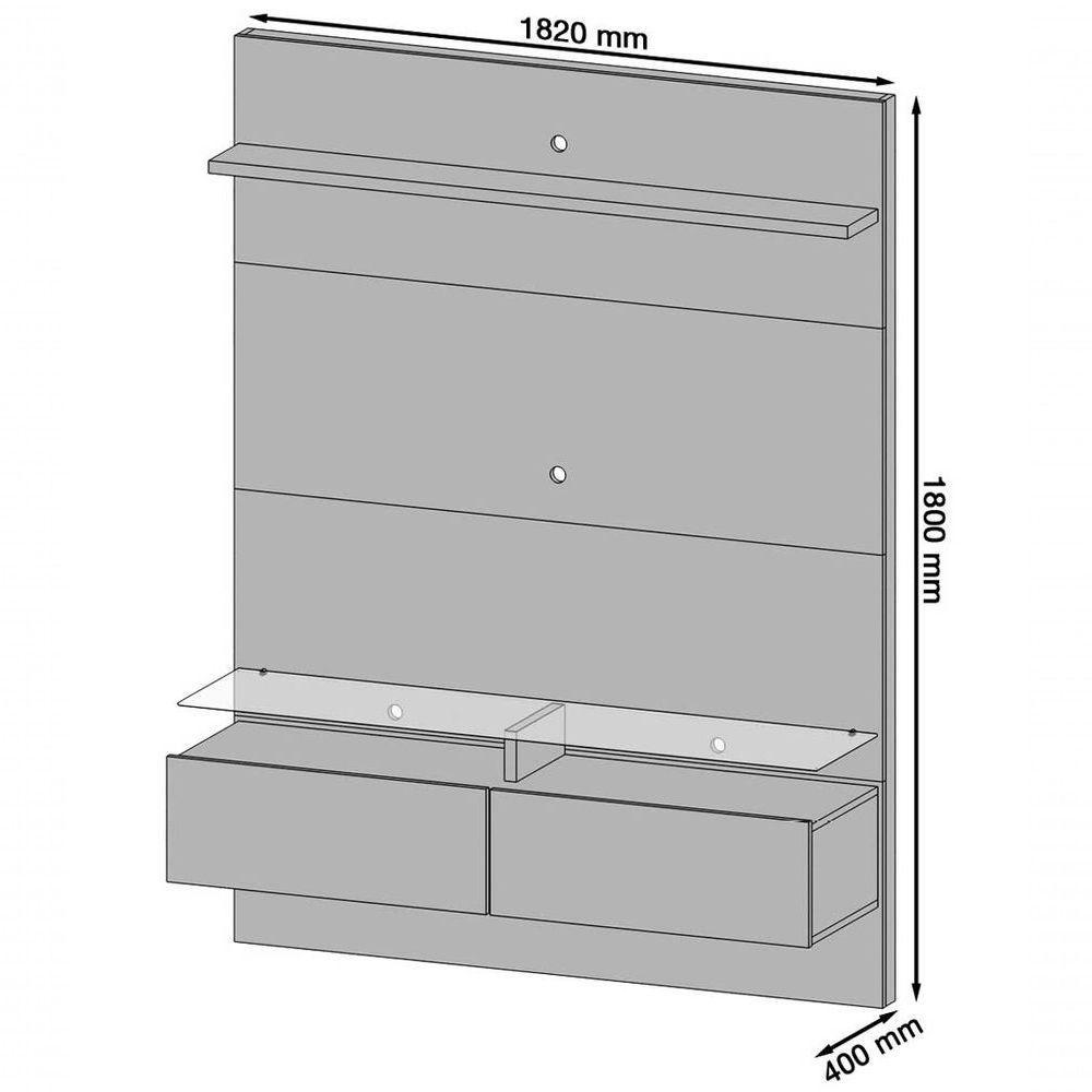 Home Suspenso Vidratto 1.8 Nature Com Off White - Imcal Móveis - 8