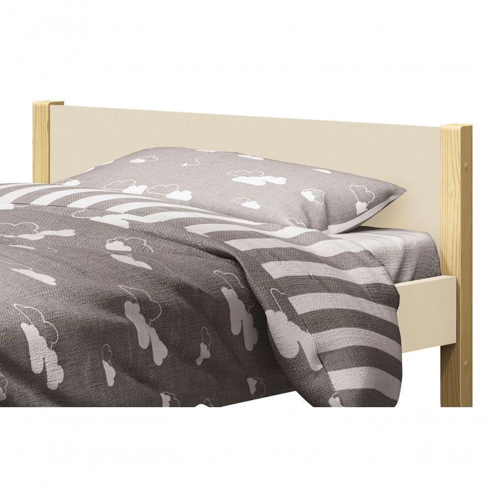 Cama Babá Solteiro Simba Areia Fosco Com Natural - Reller - 4