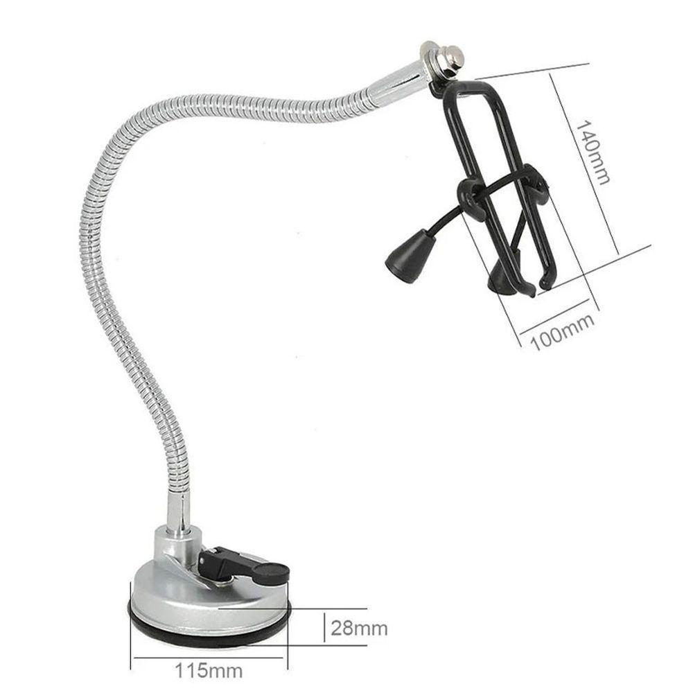 Suporte Secador Cabelo Ajustavel Articulavel Espelho Azulejo Vidro Banheiro Quarto Academia Casa Parede Portatil - 3