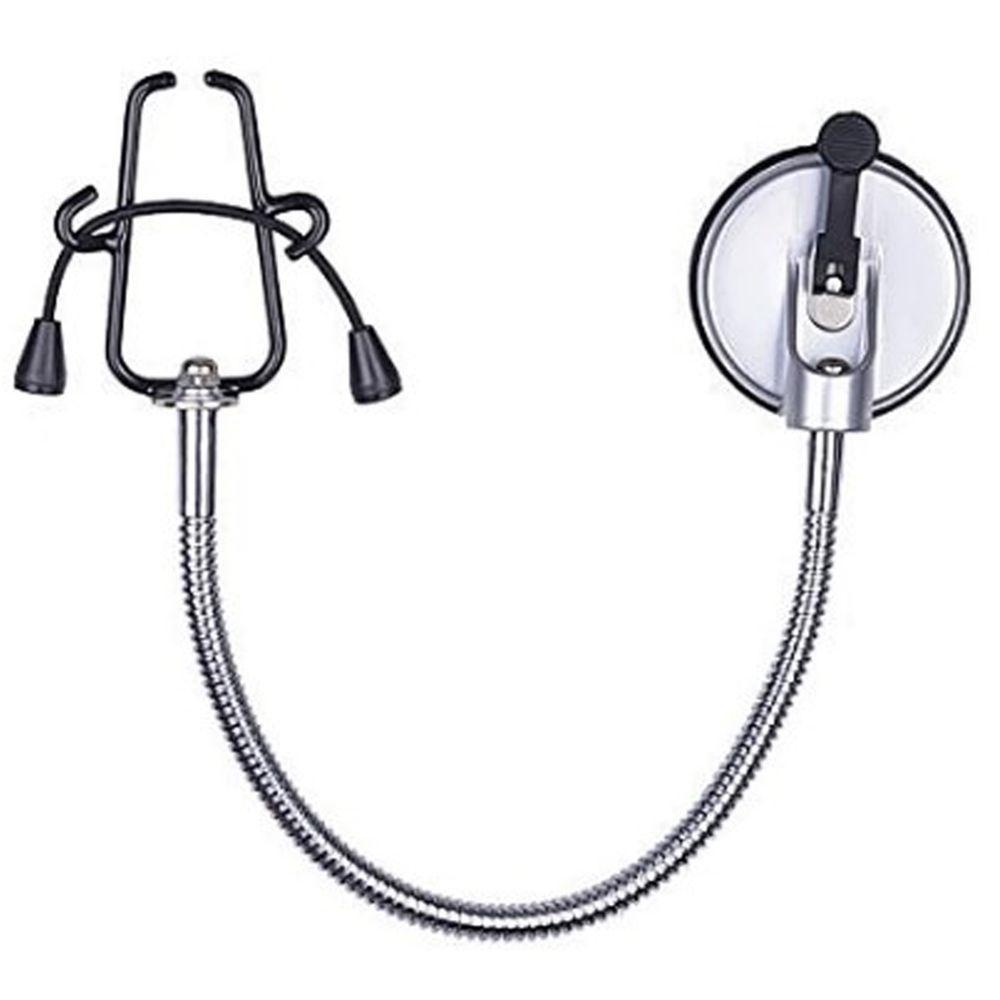 Suporte Secador Cabelo Ajustavel Articulavel Espelho Azulejo Vidro Banheiro Quarto Academia Casa Parede Portatil - 7