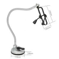 Suporte Secador Cabelo Ajustavel Articulavel Espelho Azulejo Vidro Banheiro Quarto Academia Casa Parede Portatil - 3