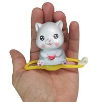 Gatinho Gato Fofo Guidao Bike Motocicleta Buzina Som Led Sinalizaçao Passeio Segurança Decoraçao Cor Da Luz Prata - 2