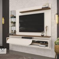 Painel Ravi Com Prateleira Off White Com Freijó - 2