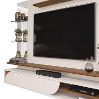 Painel Ravi Com Prateleira Off White Com Freijó - 6