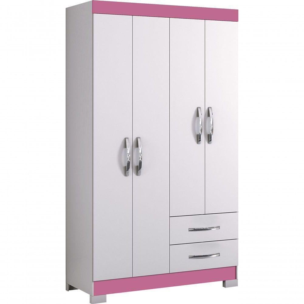 Guarda-roupa 4 Portas Nt 5005 Rosa - Notável - 1