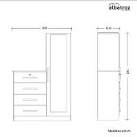 Cômoda Belize Plus Branco Fosco Liso - Albatroz Móveis - 4