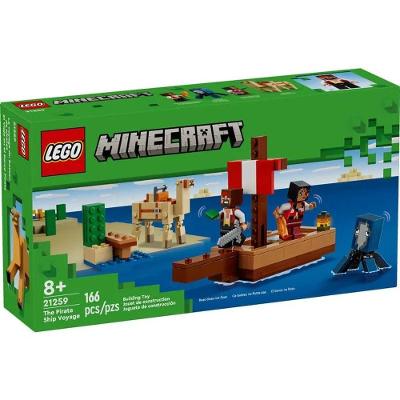 Lego Minecraft A Viagem Do Barco Pirata - 166 Peças 21259