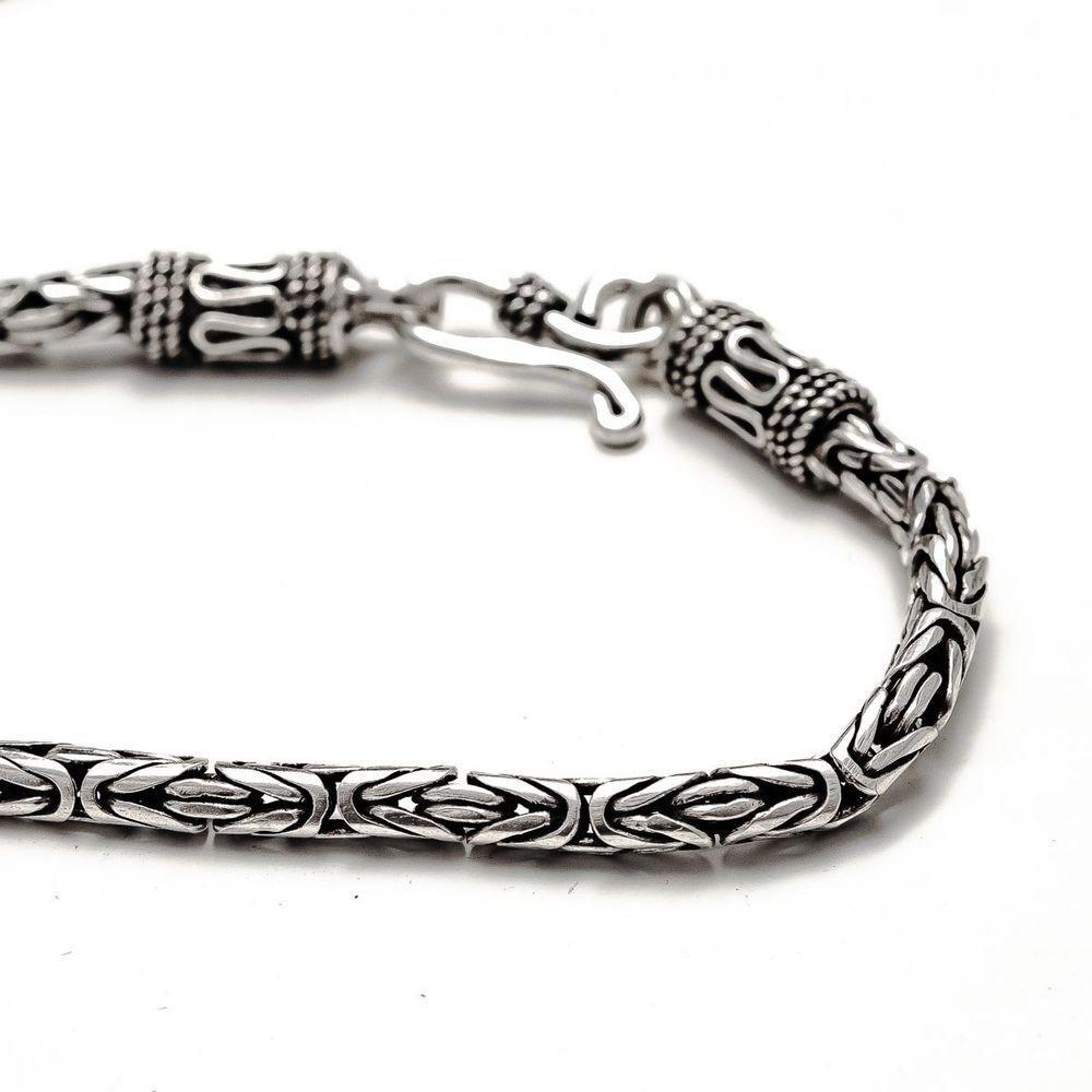 Pulseira Masculina Bali Prata 925 Ponto Peruano - 20cm - 5