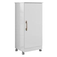 Guarda Roupa Infantil Sobral Com Espelho E Armário Multiuso Lírio Branco Brilho - Moval - 5