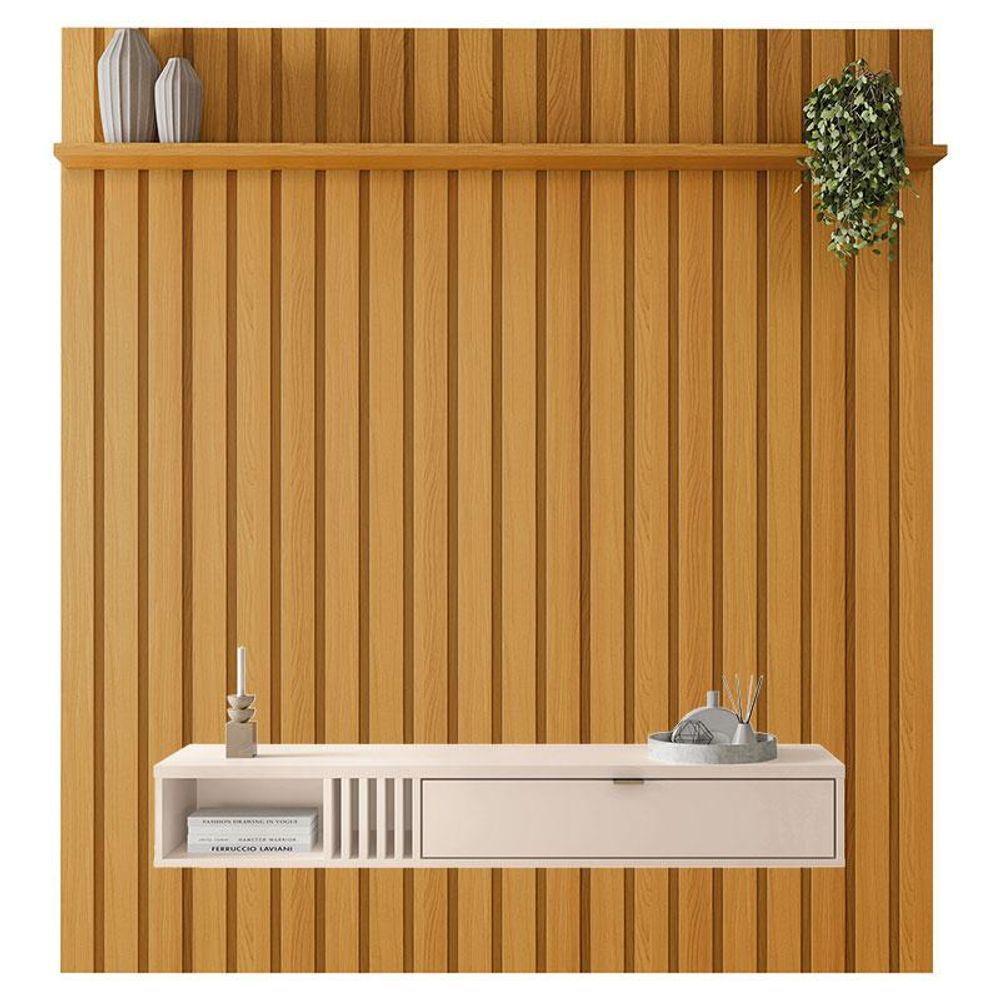 Painel Ripado You Bless 1.8 Cinamomo Off White - Hb Móveis - 1