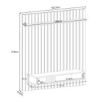 Painel Ripado You Bless 1.8 Cinamomo Off White - Hb Móveis - 4