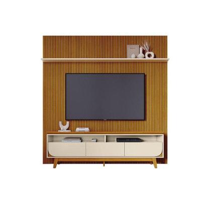 Painel Piso Teto New Guaporé Com Rack Bancada Selene New Luna Cinamomo Off White - Madetec