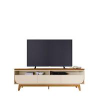 Painel Piso Teto New Guaporé Com Rack Bancada Selene New Luna Cinamomo Off White - Madetec - 5