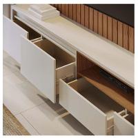 Estante Home Theater Ambiente Cancún Freijó Off White Matte - Colibri - 5