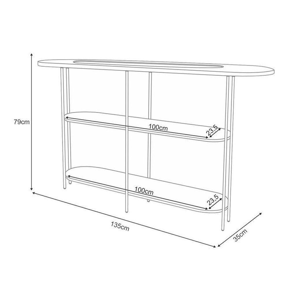 Rack Bancada Rivera 1.8 Com Aparador Infinity Off White Castanho - Hb Móveis - 5