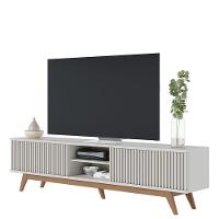 Rack Bancada Fortaleza Off White Matte Com Mesa De Centro Jeri Off White Freijó - Colibri - 2