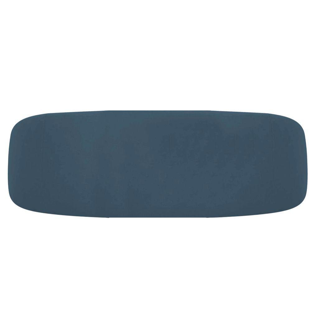 Sofá Orgânico Luxo Recepção 220cm Amore Linho Azul Royal - 6