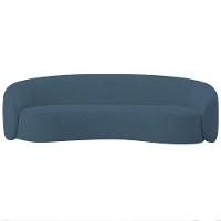 Sofá Orgânico Luxo Recepção 220cm Amore Linho Azul Royal - 8