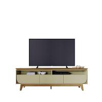 Painel Piso Teto New Guaporé Com Rack Bancada Selene New Luna Ambiente Cumaru Opala - Madetec - 6