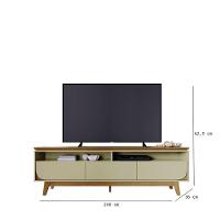 Painel Piso Teto New Guaporé Com Rack Bancada Selene New Luna Ambiente Cumaru Opala - Madetec - 7