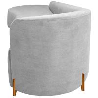 Divã Recamier Orgânico França 160cm Lado Esq Pés Madeira Bouclé Branco - 3