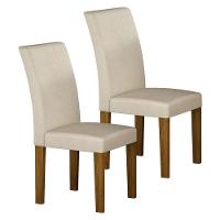 Cadeira Para Mesa De Jantar Napoli Mdf Kit 2 Peças Freijó Joli Palha - Leifer Móveis - 1