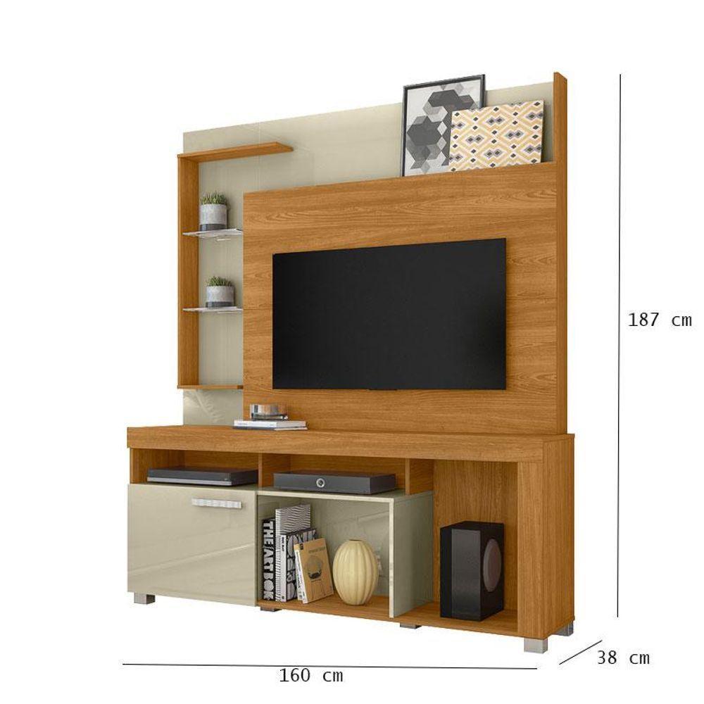 Estante Home Theater ícaro Ambiente Cumaru Opala - Madetec - 3