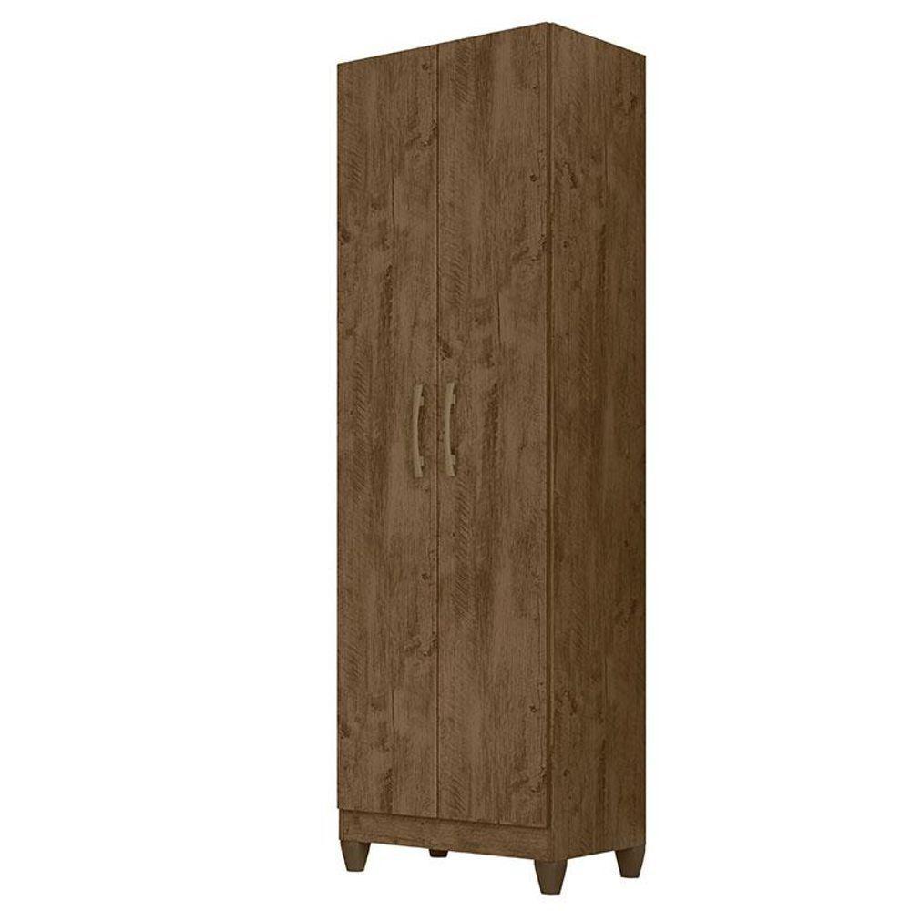 Guarda Roupa Casal Ms912 Com Cômoda Vênus E Armário Multiuso New íris Castanho Wood - Moval - 8