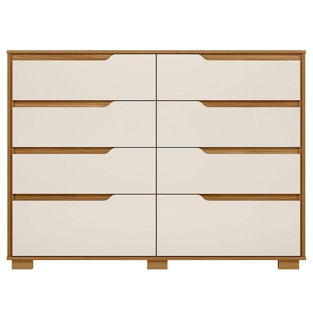 Guarda Roupa Casal Portugal E Cômoda Georgia Freijó Off White - Moval - 5