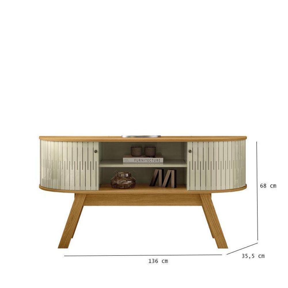 Painel Piso Teto New Interlagos Com Rack Bancada Atlanta New Silverstone Cumaru Opala- Madetec - 5