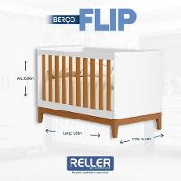 Guarda Roupa Infantil 4 Portas Com Berço Americano Flip Branco Acetinado Savana Com Colchão Gazin - Reller