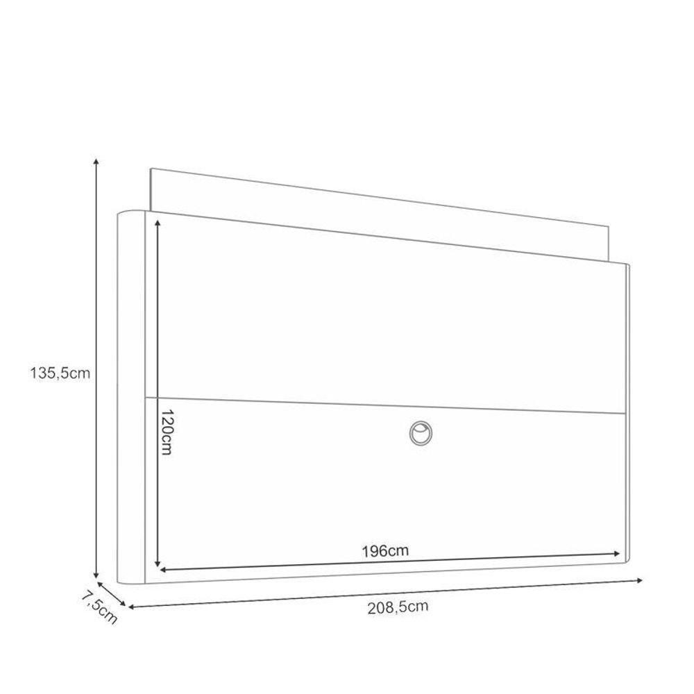 Painel Suspenso Nobre Cinamomo Off White - Hb Móveis - 3