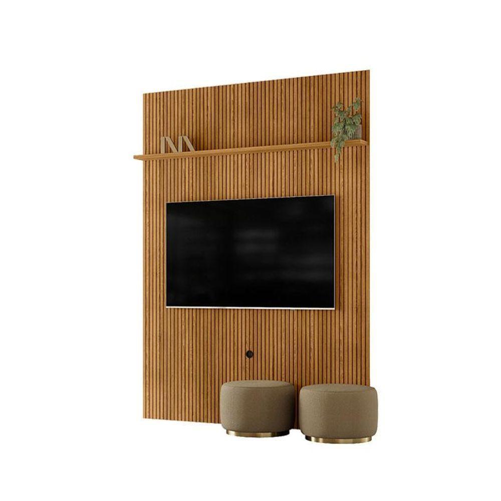 Painel Piso Teto New Interlagos Com Rack Bancada Frizz 1.5 New Premium Cumaru Opala - Madetec - 3