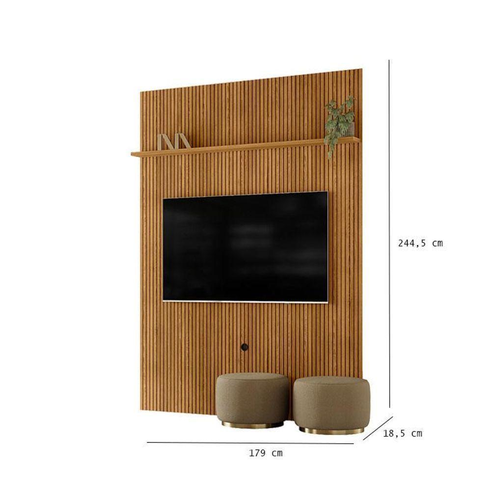 Painel Piso Teto New Interlagos Ambiente Cumaru - Madetec - 3