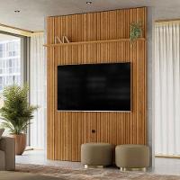 Painel Piso Teto New Interlagos Ambiente Cumaru - Madetec - 1