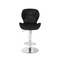 Conjunto 04 Banquetas Slim Couro Pu Regulagem De Altura Preta - 3