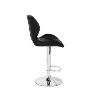 Conjunto 04 Banquetas Slim Couro Pu Regulagem De Altura Preta