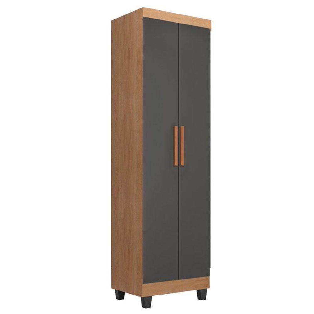 Armário Multiuso Lite Nature Cinza - Móveis Leão - 1