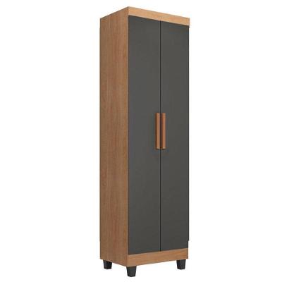 Armário Multiuso Lite Nature Cinza - Móveis Leão