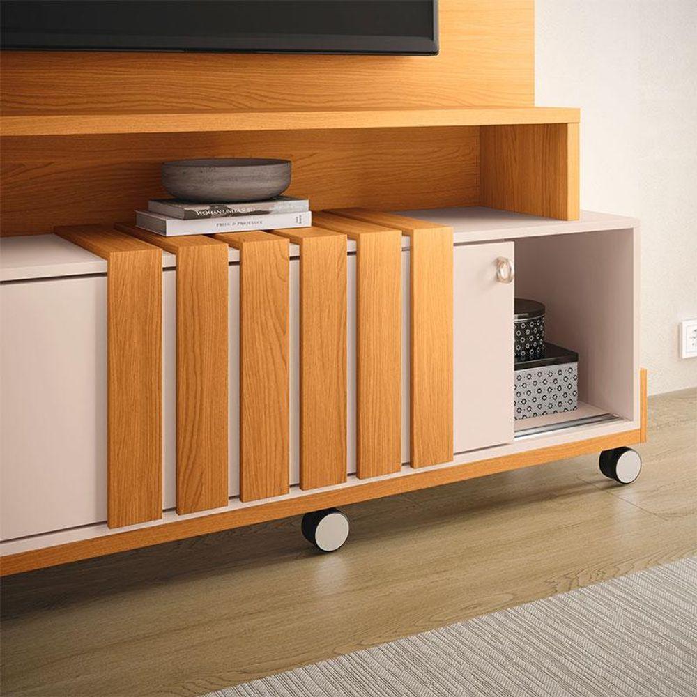 Estante Home Theater Bold Cinamomo Off White - Hb Móveis - 3