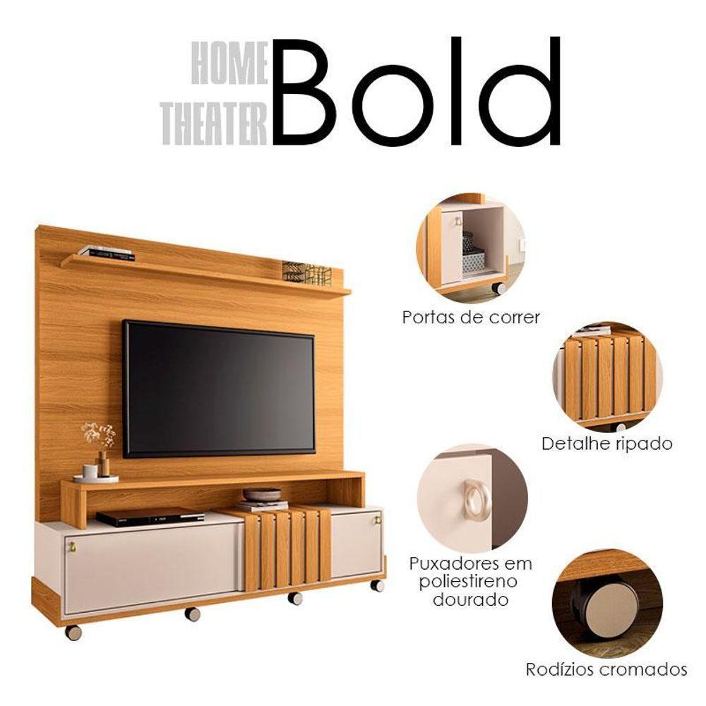 Estante Home Theater Bold Cinamomo Off White - Hb Móveis - 7
