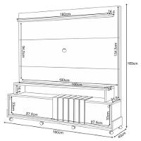 Estante Home Theater Bold Cinamomo Off White - Hb Móveis - 2