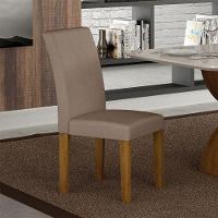 Cadeira Para Mesa De Jantar Napoli Mdf Kit 2 Peças Freijó Joli Camurça - Leifer Móveis - 5