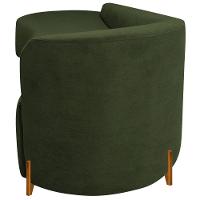 Divã Recamier Orgânico França 160cm Lado Esq Pés Madeira Linho Cor Verde - 7